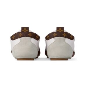 LV Sneakerina White With Brown Monogram - Image 4