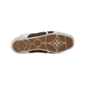 LV Sneakerina White With Brown Monogram - Image 5