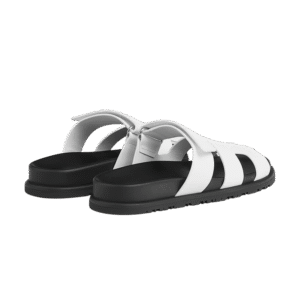 Hermes Chypre Sandals - White Palladium Hardware - Image 3
