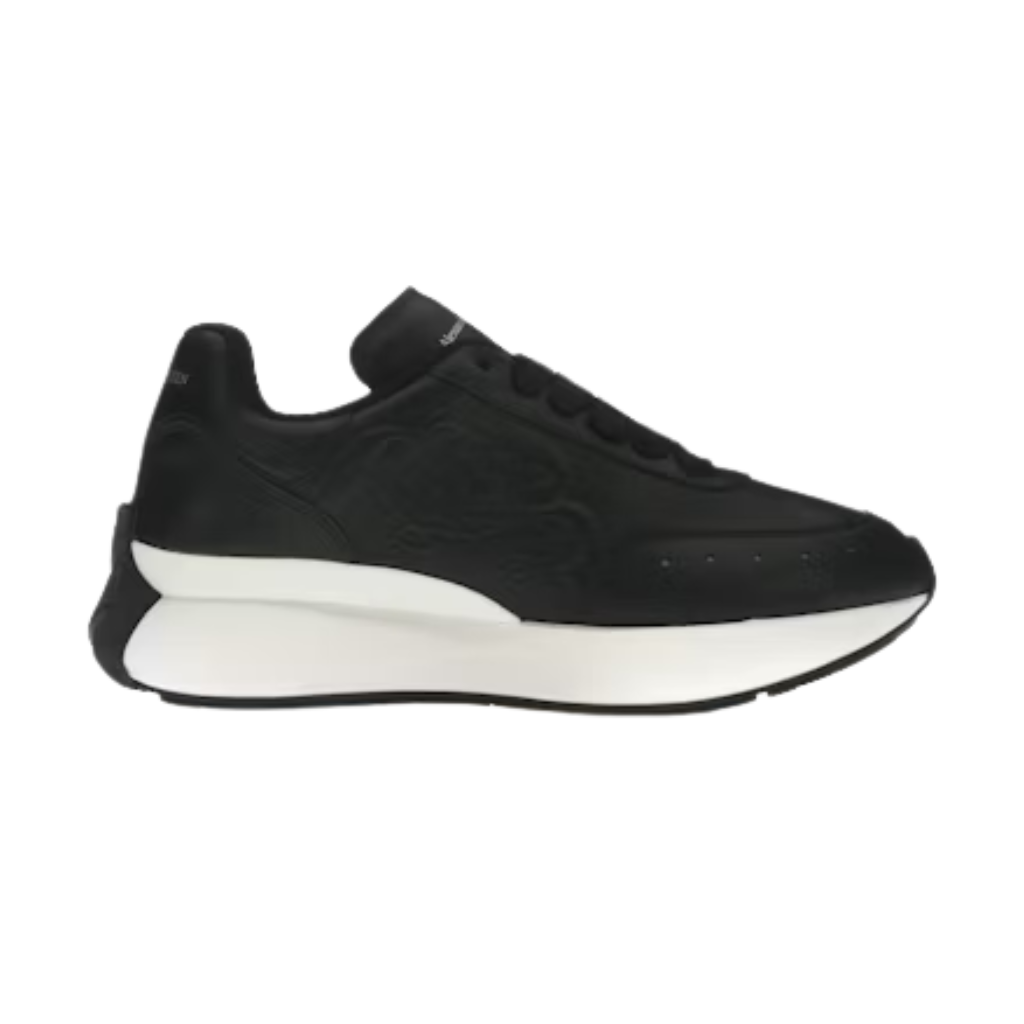 Untitled-design-2025-02-04T233300.524.png Alexander Mcqueen Oversized Graffiti Sprint Runner - Black White - Image 1