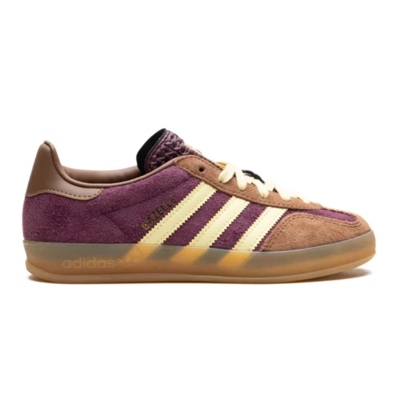 Untitled-design-2025-02-08T215112.067.png Adidas Gazelle Indoor - Maroon Almost Yellow - Image 1