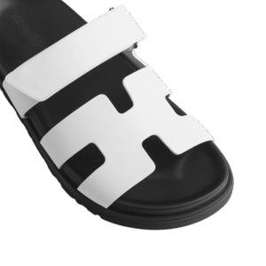 Hermes Chypre Sandals - White Palladium Hardware - Image 5