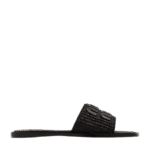 Miu Miu Logo Slipper Black