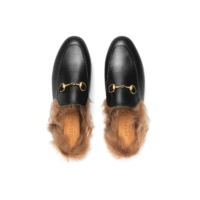Gucci Princetown shearling mule Black - Image 4