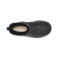 UGG Classic Ultra Mini Platform Leather Boots - Black - Image 4