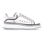 Alexander Mcqueen Oversized - White Black Outline