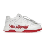 OFF-WHITE Out Of Office "OOO" Low Tops For Walking White White Red SS22