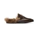 Gucci Princetown shearling mule Brown