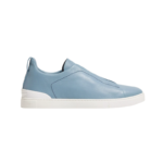 ZEGNA Triple Stitch SECONDSKIN Light Blue Calf Leather